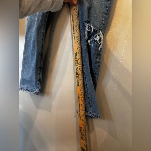 Levi's Light Blue Denim 501 short 90’s vintage distressed button fly size 27 - Picture 13 of 16